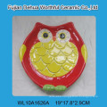 Lovely monkey designed ceramic round plate for decro
